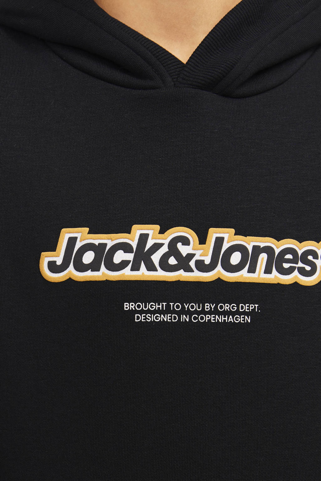 JACK & JONES hoodie JORVESTERBRO NEWTON met logo zwart