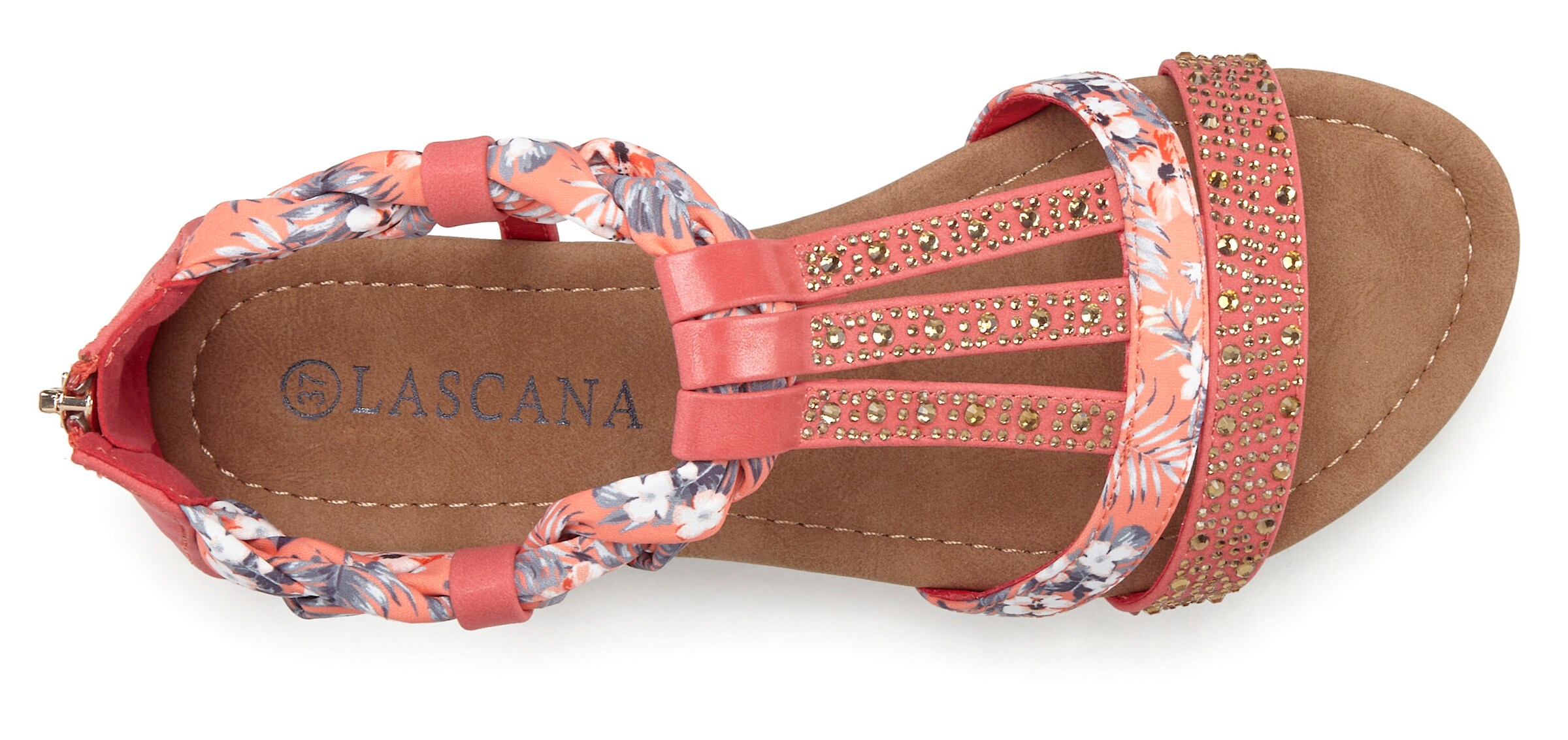 LASCANA Sandale in rot