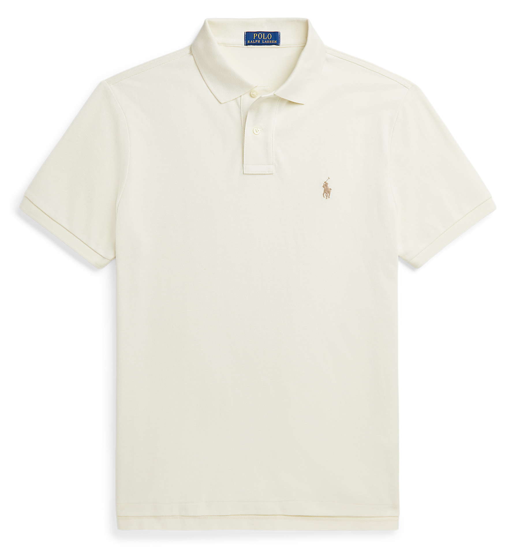 Polo custom-fit en coton piqué | Beige