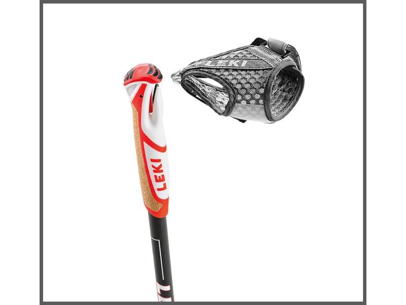 LEKI Wanderstock Flash Carbon, Dunkelanthrazit/Neon Wanderstock
