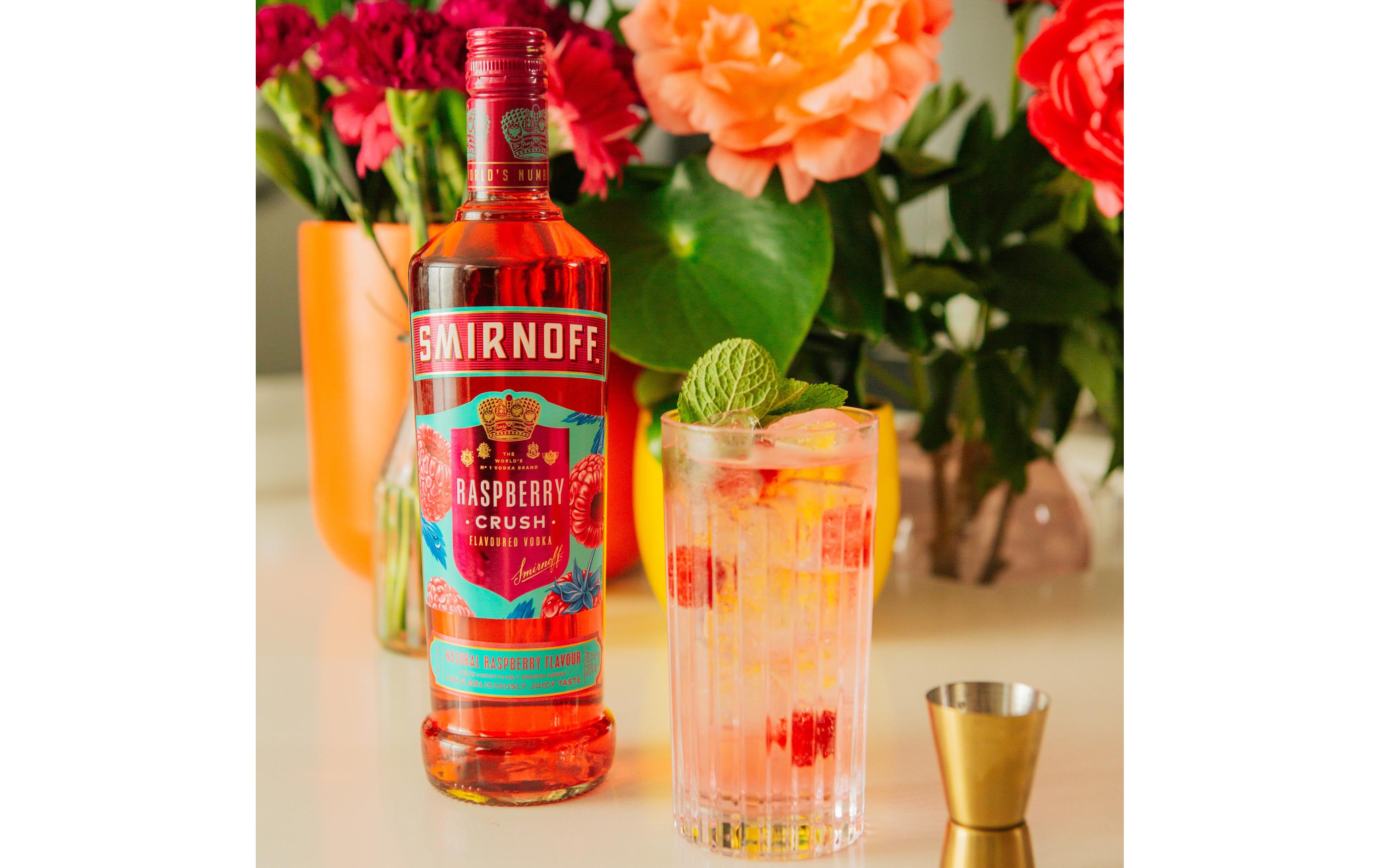 Vodka Raspberry Crush 0.7 lSpirituosen-Spezialität auf Getreidebasis mit Himbeergeschmack