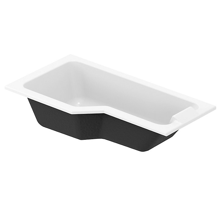 Baignoire asymétrique gauche 170x90 cm en Toplax blanc Lexa+ Allibert