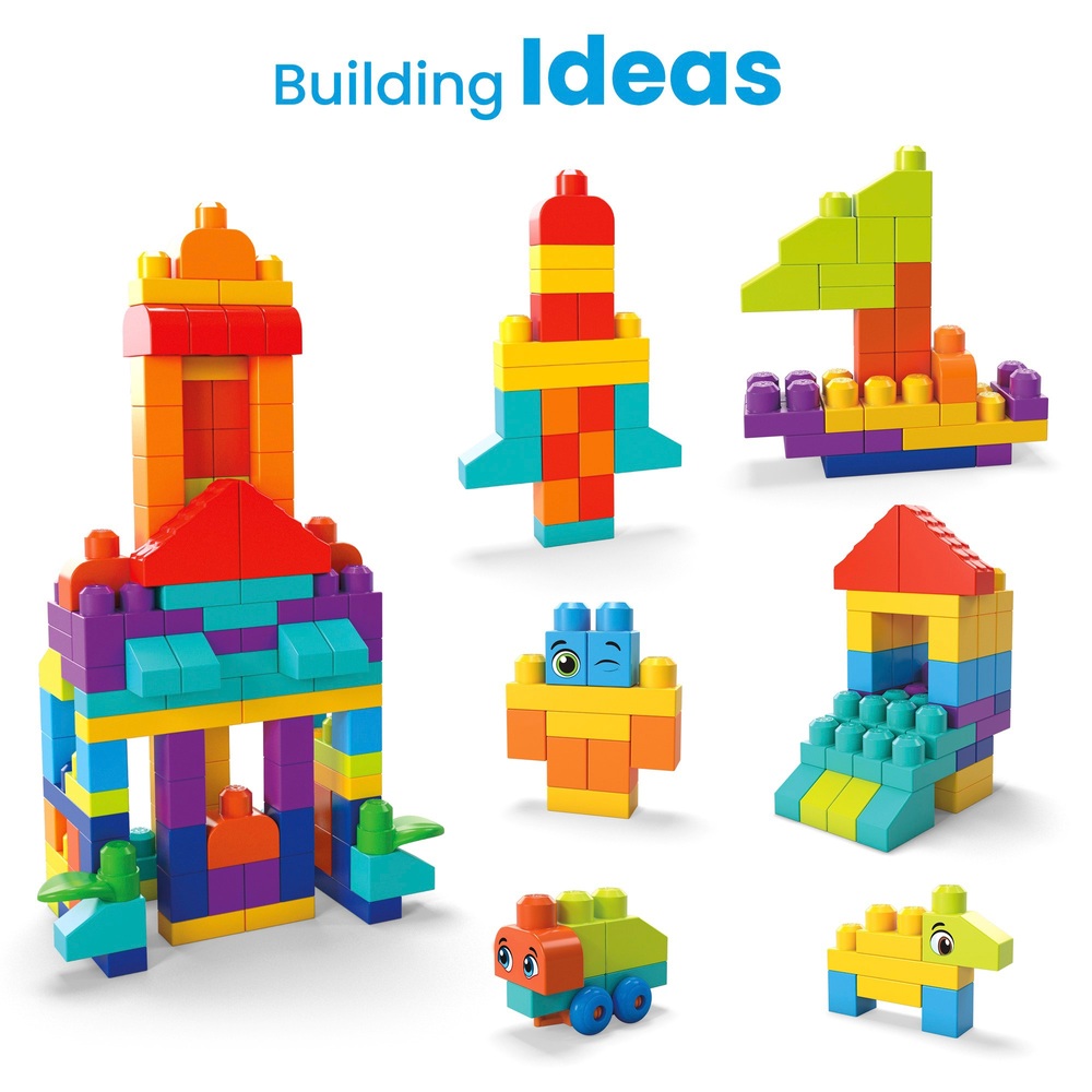 Mega Bloks First Builders 150-teiliges größeres Baukasten-Spielset
