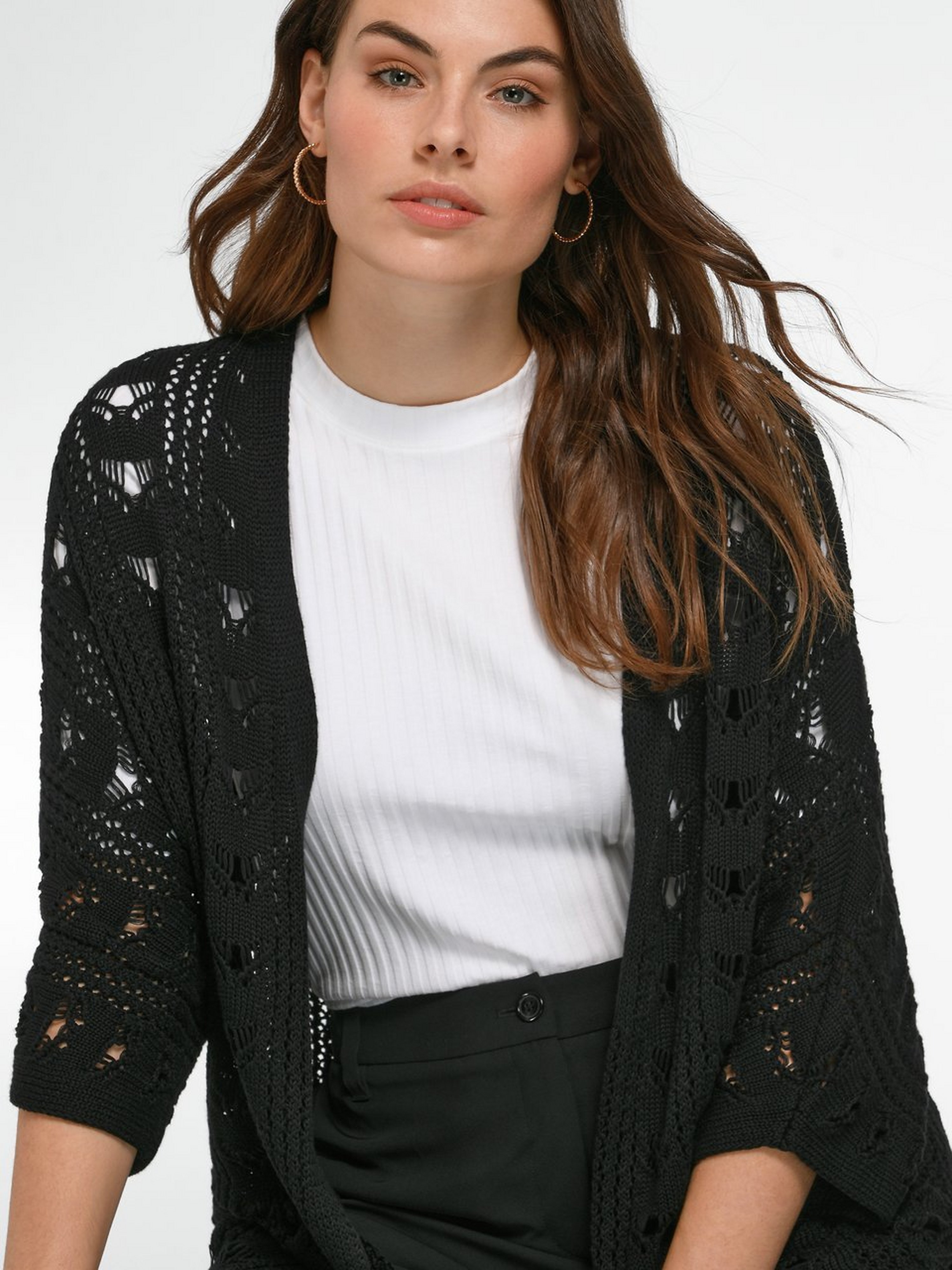 Strickjacke mit 3/4-Arm