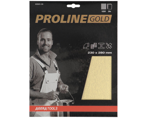 PROLINE GOLD Professioneel Schuurpapier P120 230x280 mm 3 stuks