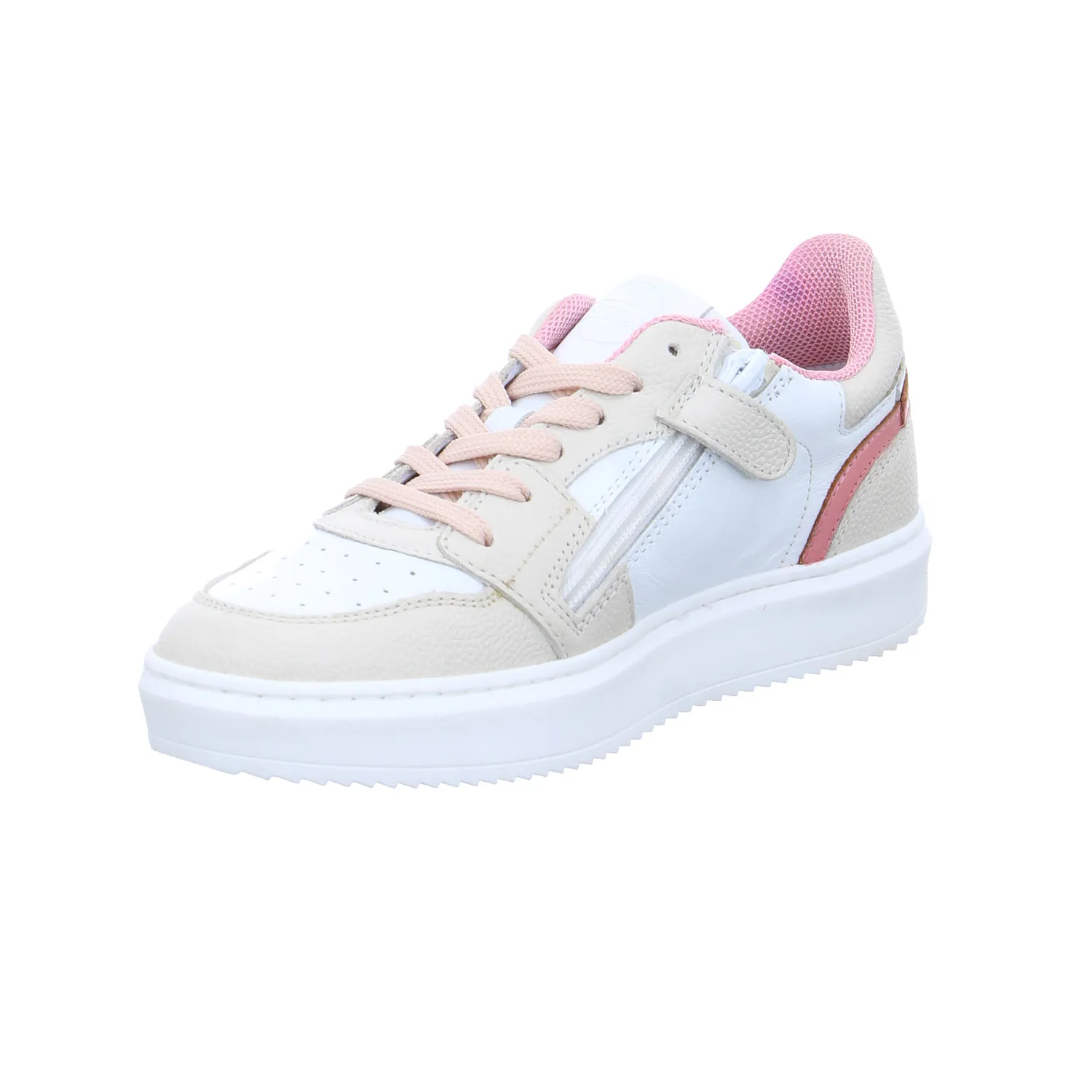 GATTINO Mädchen-Halbschuh Binder Weiss Leder  Sneaker