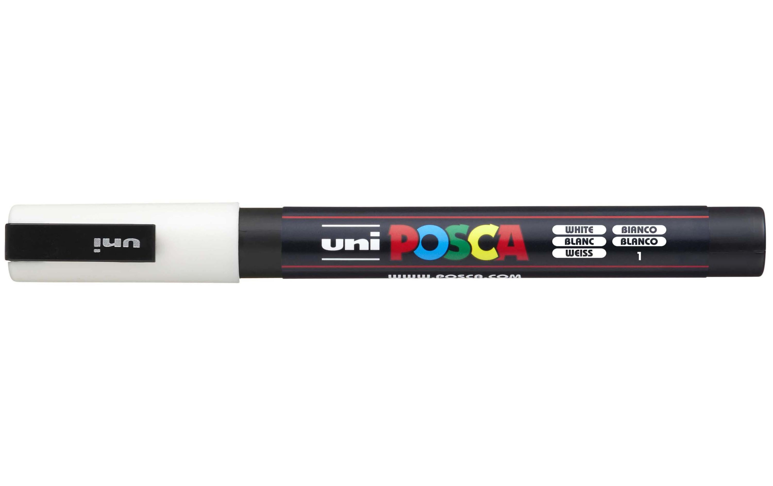 Permanent-Marker POSCA 0.9-1.3 mm WeissUniversell einsetzbarer Marker