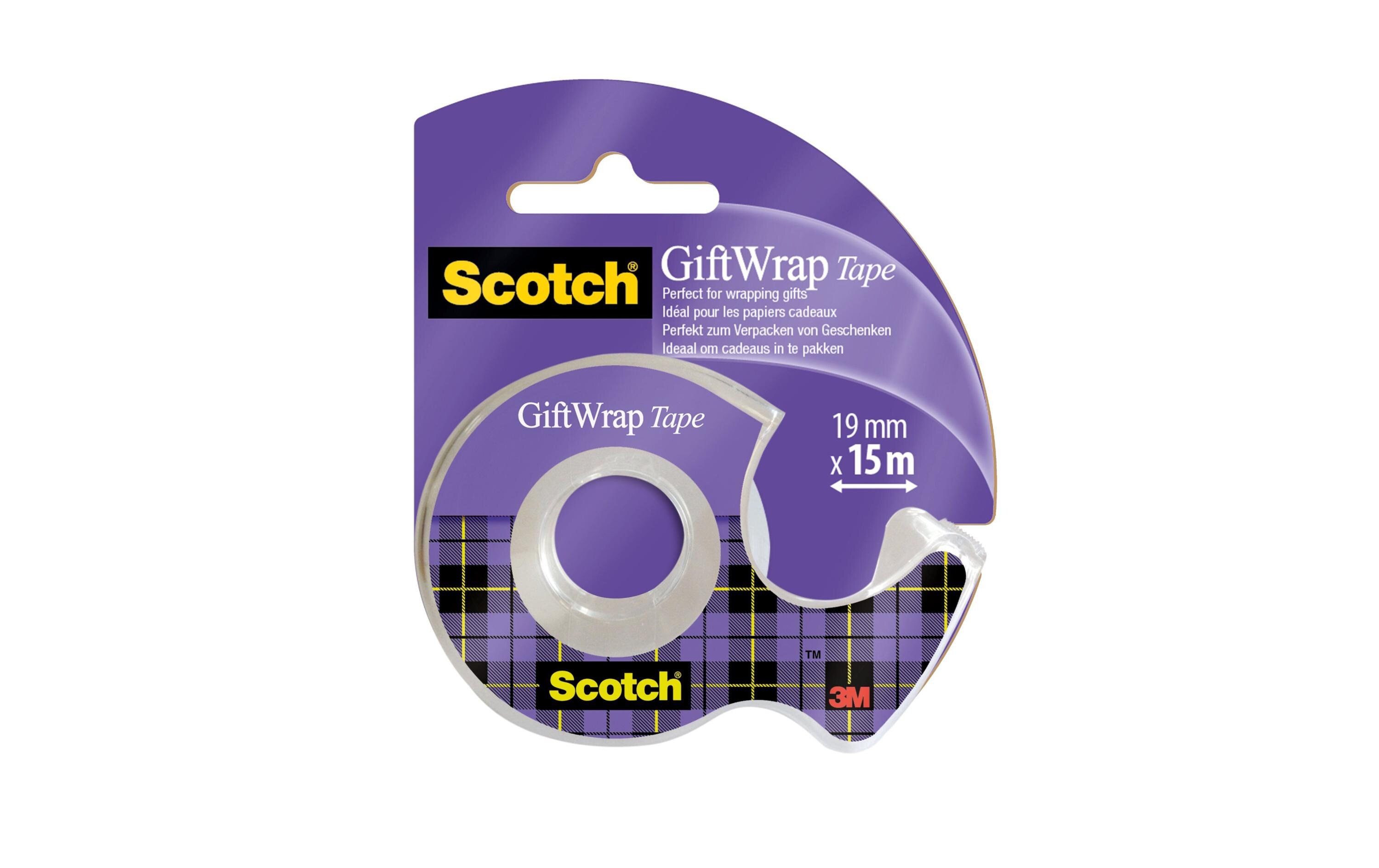 Handabroller für Geschenke 19 mm x 15 mKlebeband Scotch Giftwrap für Geschenke