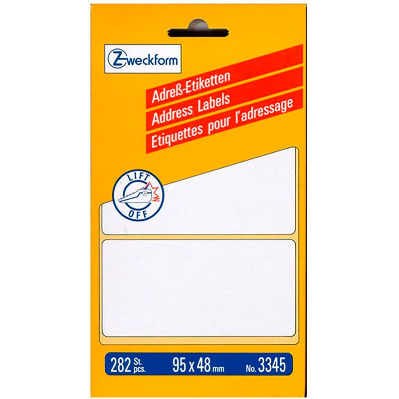 Etiquette d'adresse, 95 x 48 mm, zigzag