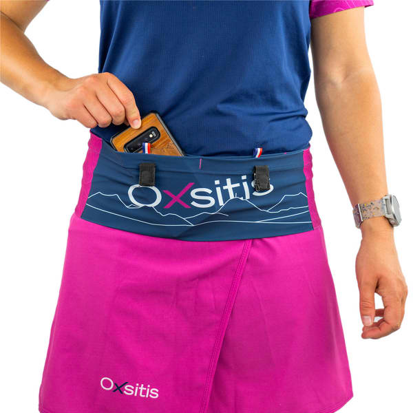 Ceinture porte gourde OXSITIS SLIM BELT TRAIL 2 W NOIR/VIOLET