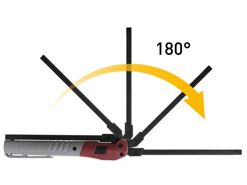 Kraftwerk 9 x LED Handlampe Slimlight 800, 3.7 V, 2600 mAh Hochwertige LED-Stiftlampe