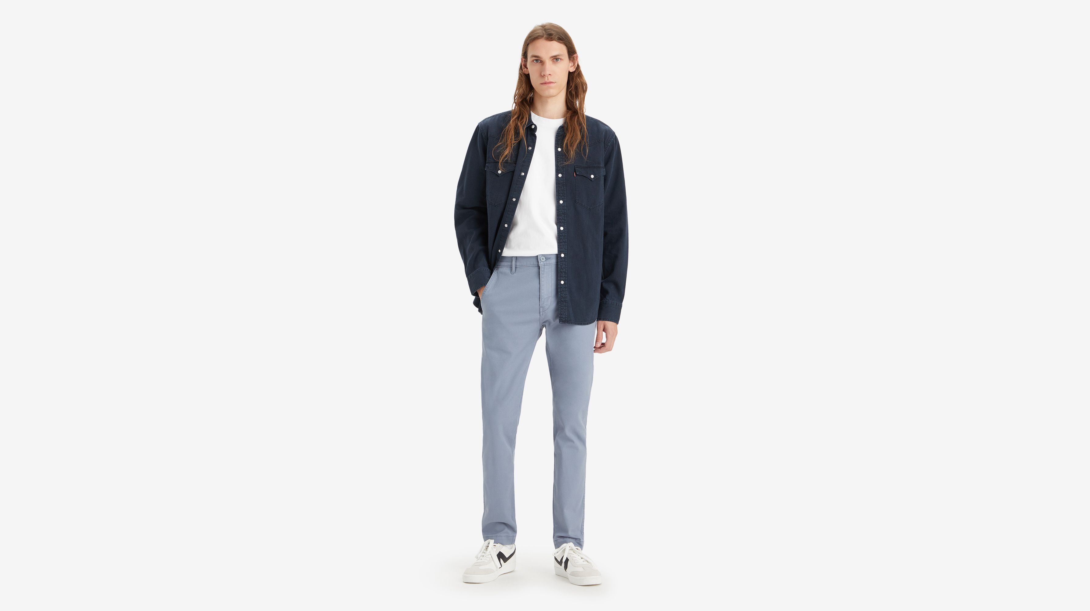 Pantalon XX Chino Slim Taper - Kano Blue Stretch Twill - Bleu