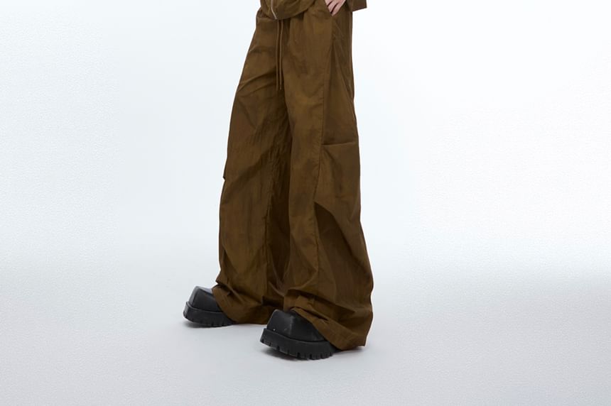 Kooklay - Vest met capuchon en rits / Broek met hoge taille en wijde pijpen
