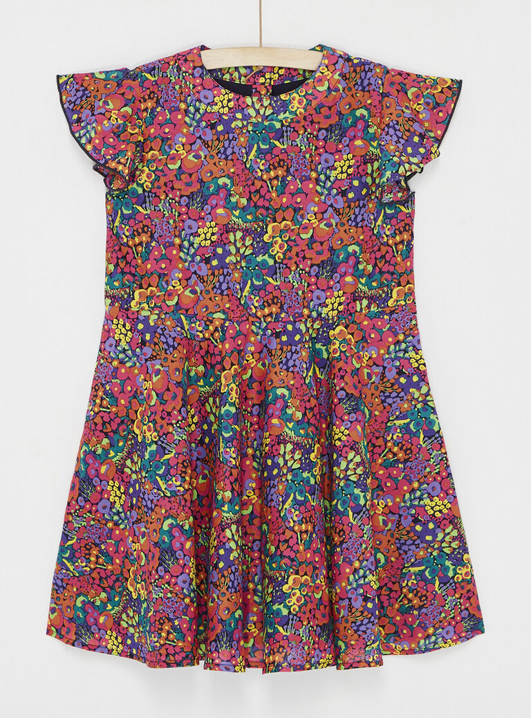 Robe imprimée multicolor pour fille