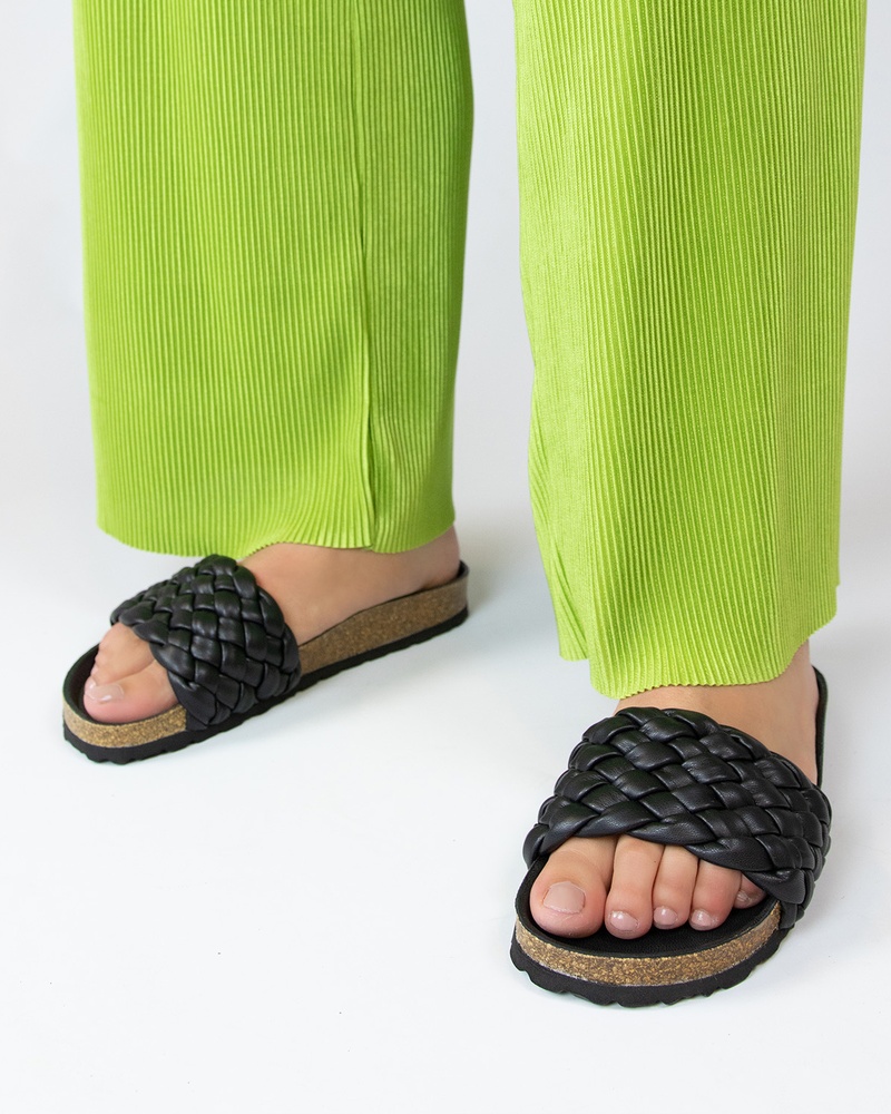 Verbenas Slippers  - zwart