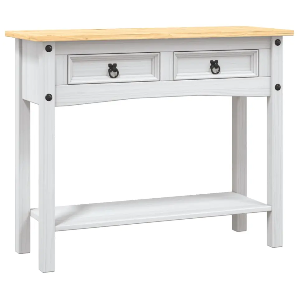 vidaXL - Console Tafel - Wit - Grenenhout