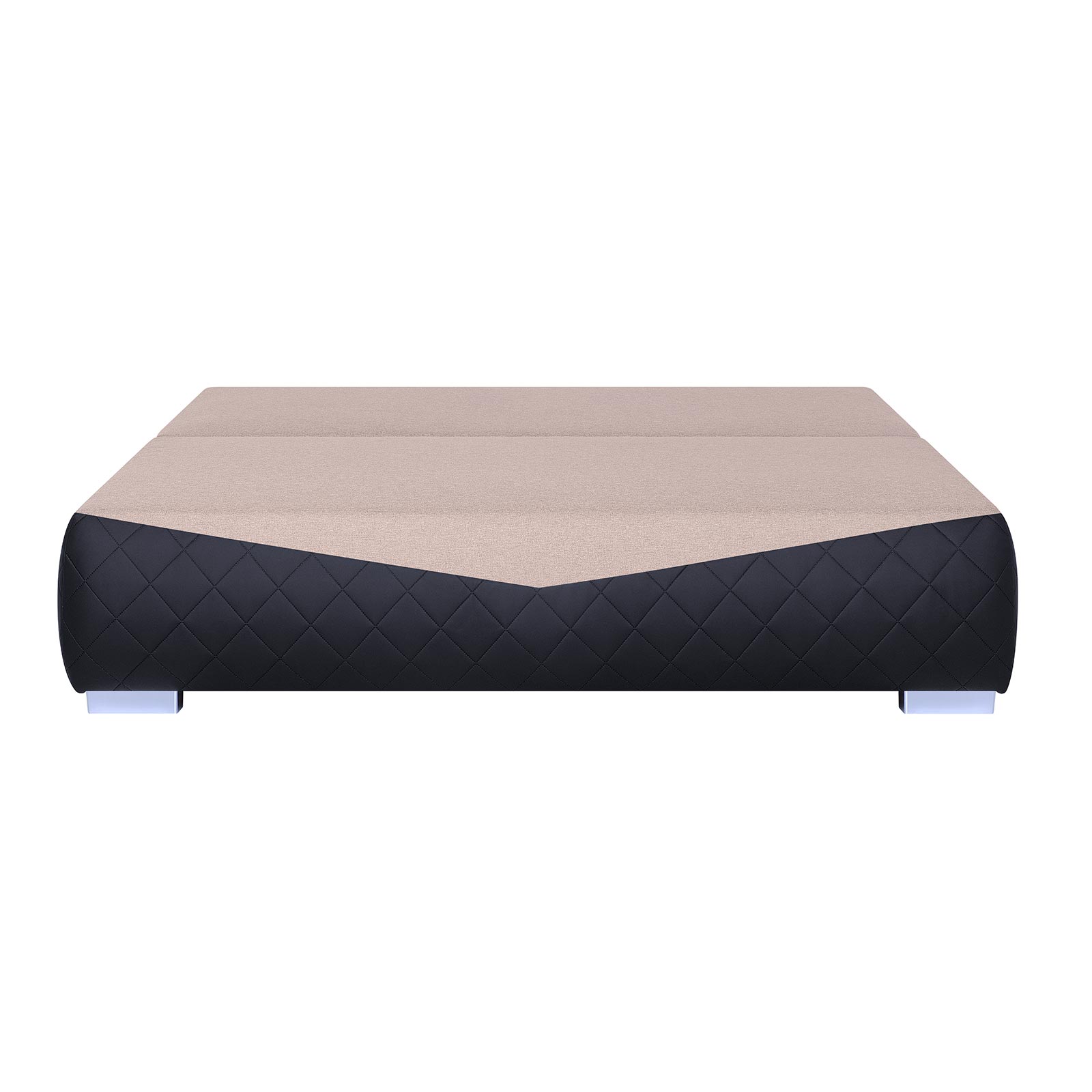 Boxspringsofa - schwarz-flamingo - Karosteppung - Dauerschläfer