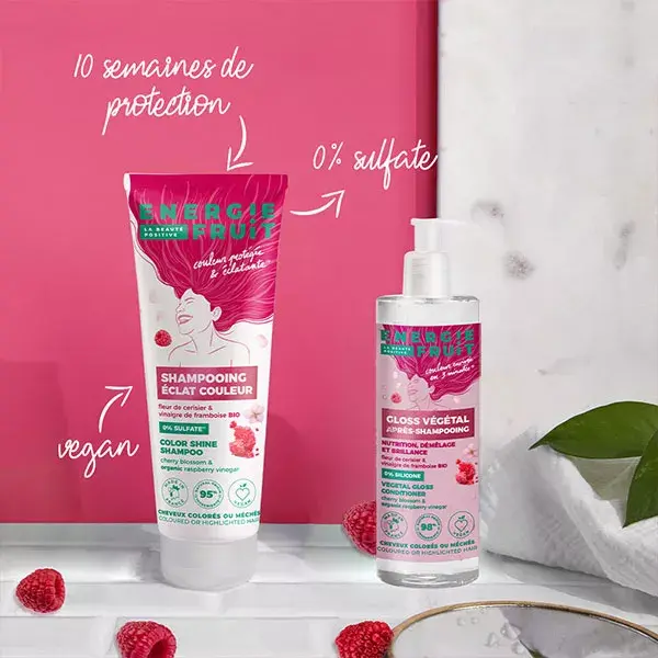 Shampoo Energie Fruit para Cabelos Coloridos com Vinagre de Framboesa e Flor de Cerejeira 250ml