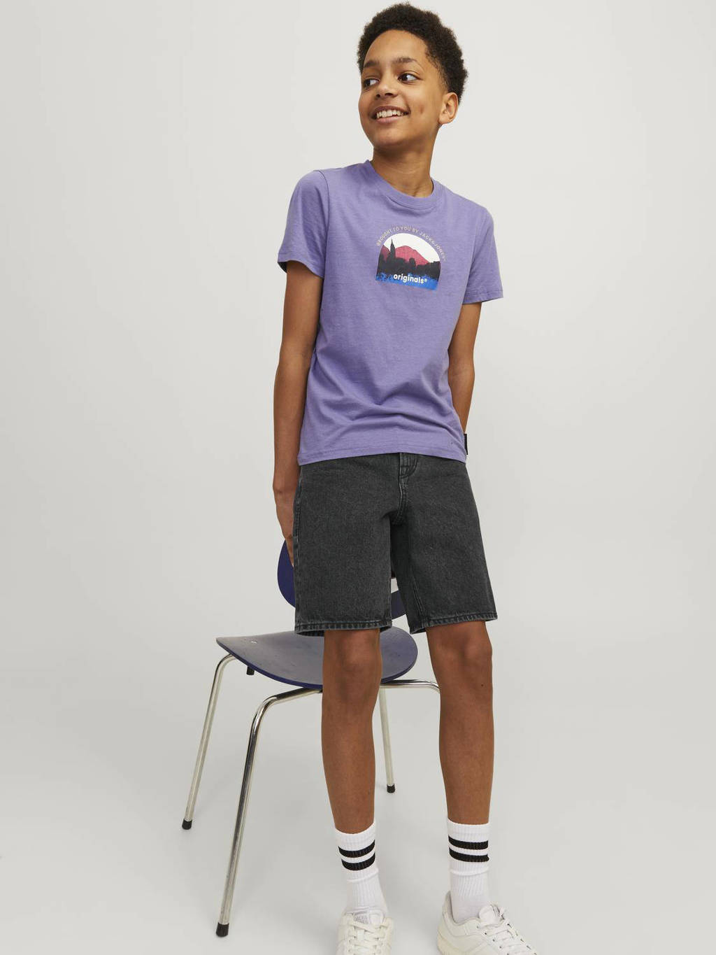 JACK & JONES denim short JJICHRIS JJORIGINAL black denim