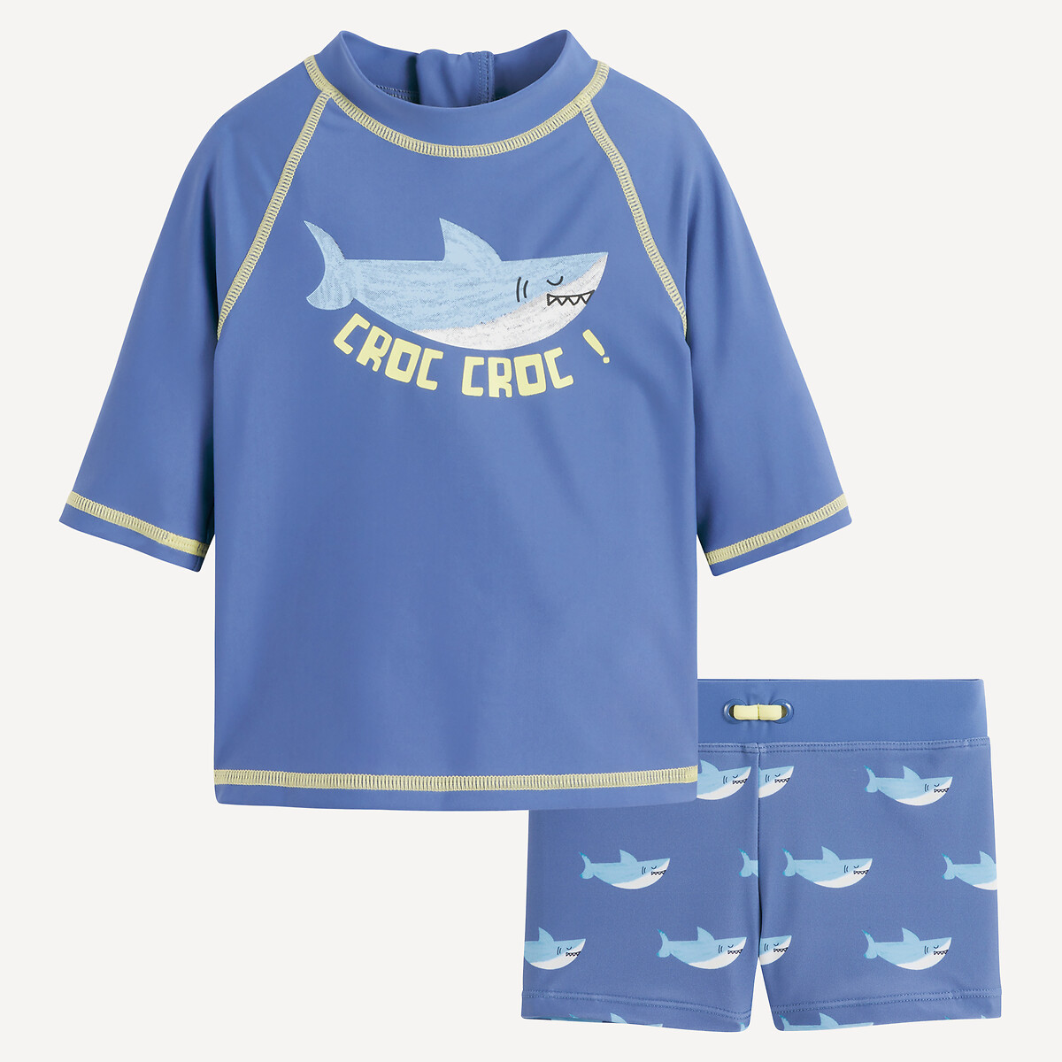 COLEÇÃO LA REDOUTE<br>Camiseta e calção de banho com proteção UV