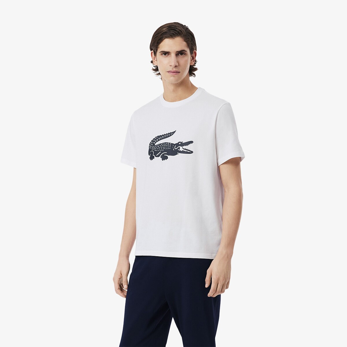 Pijama LACOSTE em malha com estampa de crocodilo