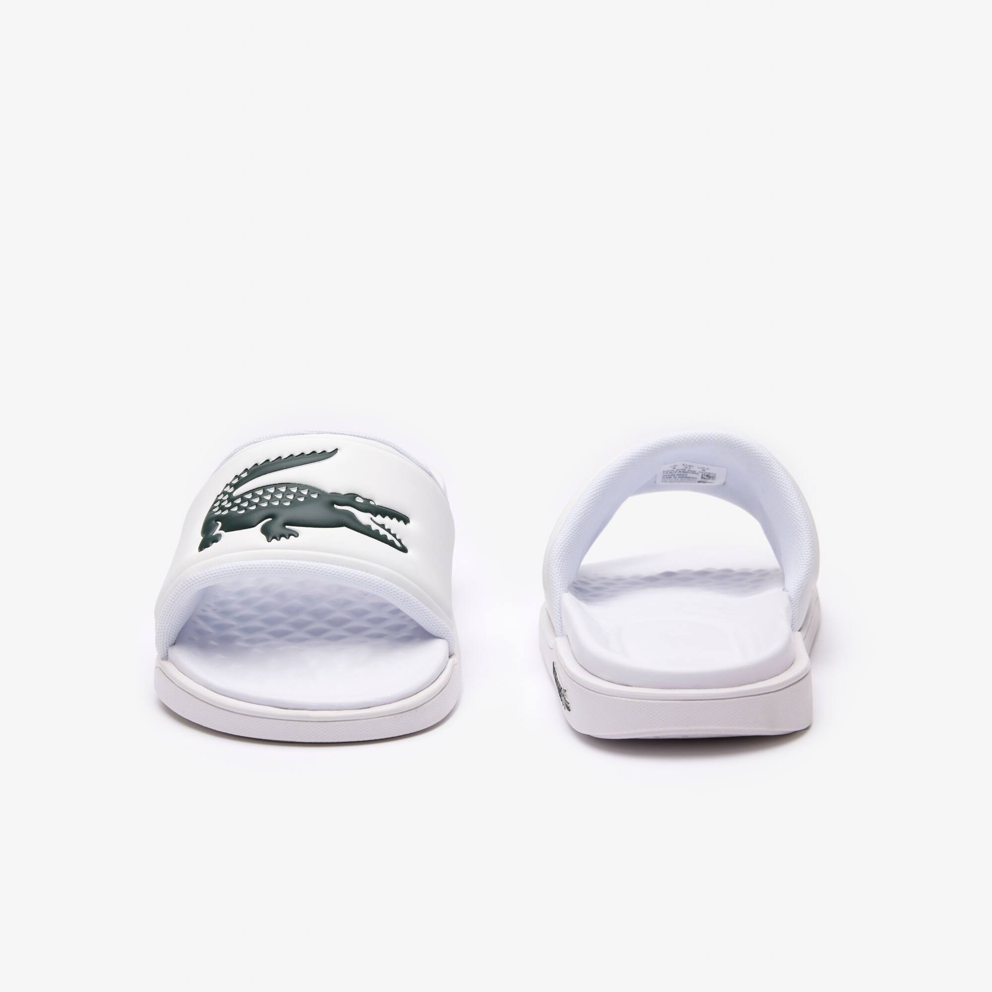 Claquettes Croco Dualiste homme en synthétique avec logo Claquettes & Sandales - Blanc - Lacoste - Femme