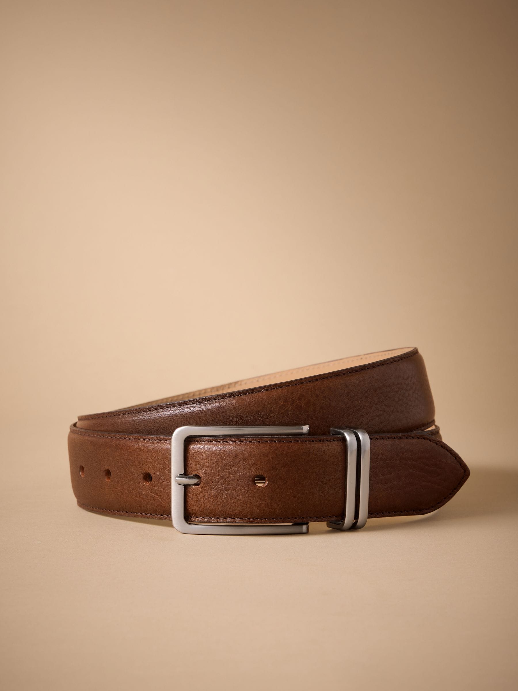 Bruin - Signature Leather Belt With Metal Keeperloop