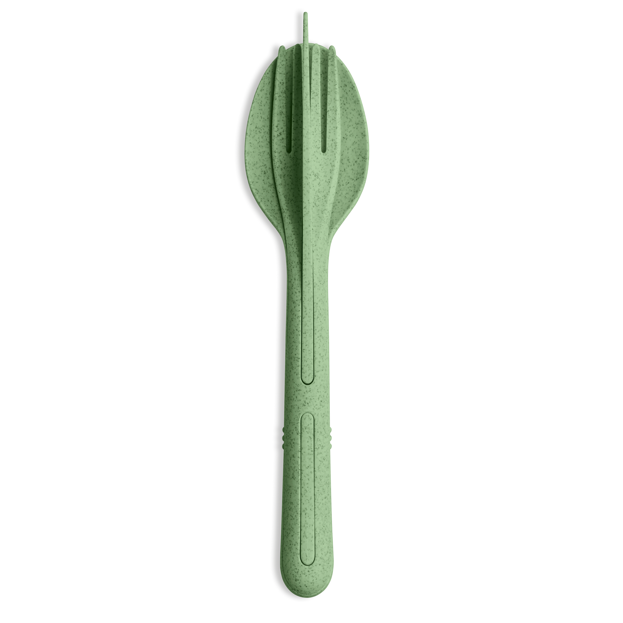 Koziol Besteck-Set 3-teilig KLIKK nature leaf green