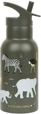 A Little Lovely Company Vannflaske Savanne 350 ml, Grønn