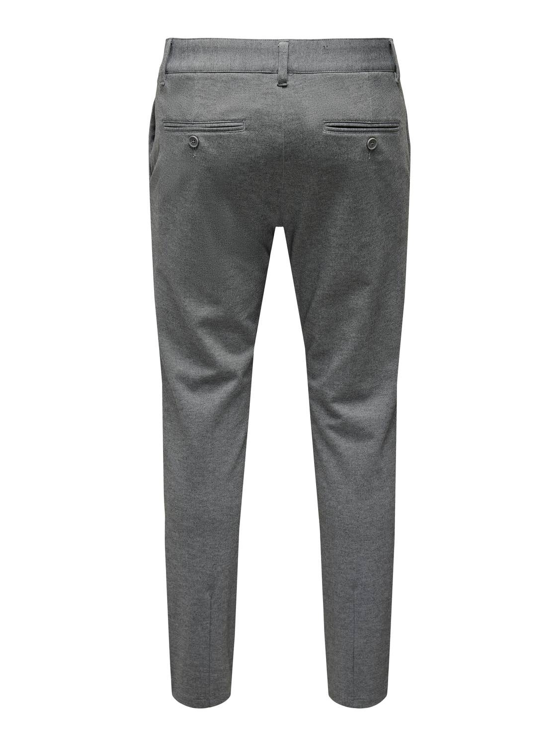 ONSMARK Verjüngt und verkürzt Chino Hose Medium Grey Melange