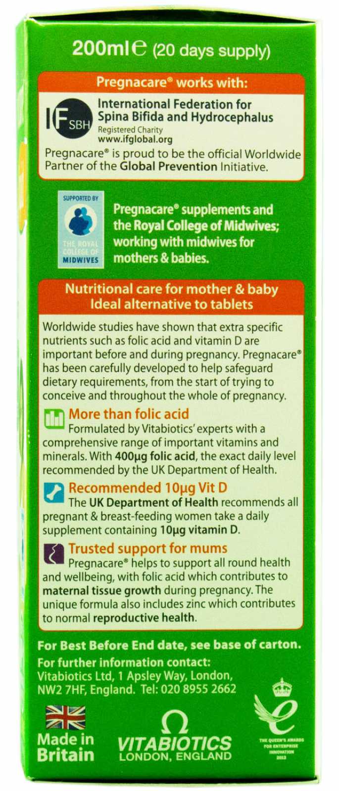 Vitabiotics Pregnacare Líquido 200ml