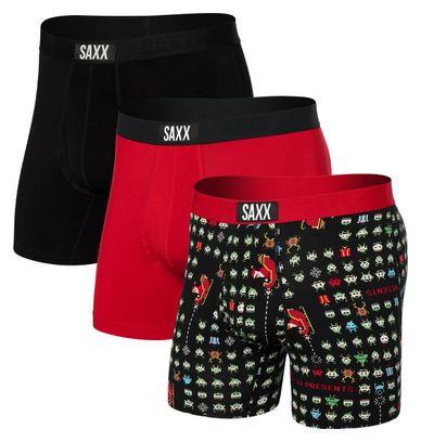 Lot de 3 Boxer Saxx Ultra Super Soft Rouge/Noir