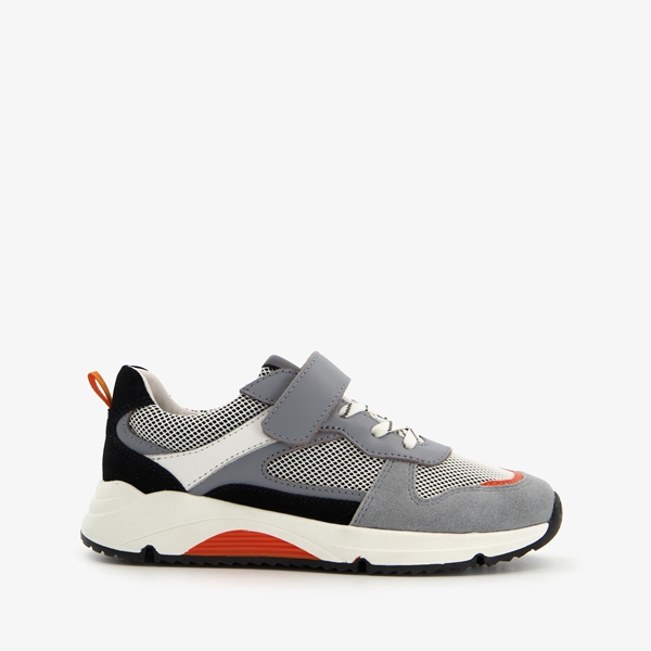 TwoDay leren jongens sneakers grijs