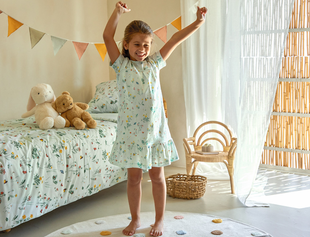 Chemise de nuit enfant-Ronde bucolique
