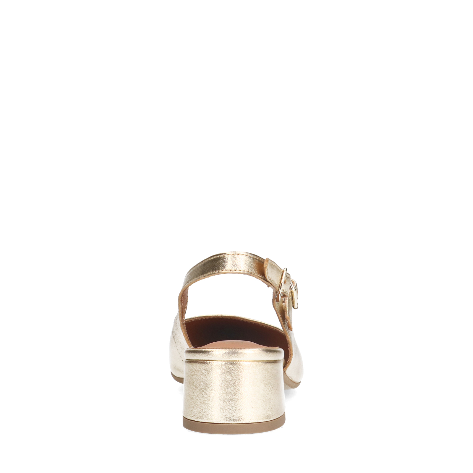 Gouden leren slingbacks