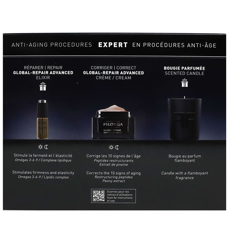 Coffret Global-Repair Advanced crème jeunesse 50ml + élixir 5ml + bougie offerte