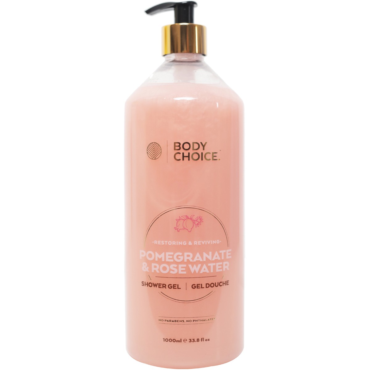 Gel douche hydratant - Grenade & eau de rose - 1 L