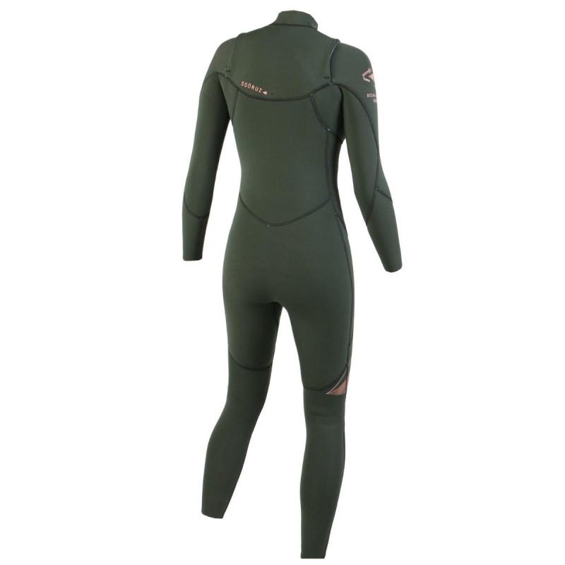 Combinaison Sooruz Femme Green Line Bioprene 4/3mm Chest Zip - The Corner Shop