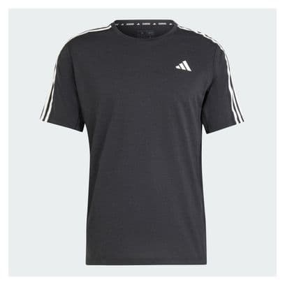 T-shirt adidas Own The Run 3 bandes Noir Homme