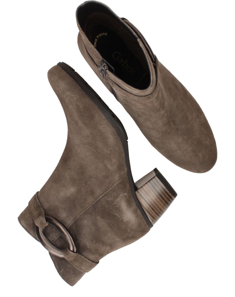 Gabor Enkellaarsjes Taupe Dames