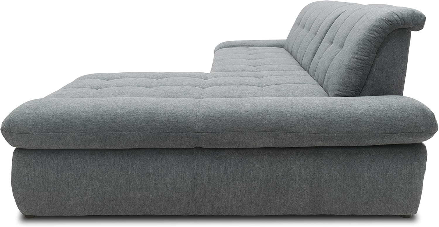 DOMO. collection Ecksofa Moric, Sofa mit Schlaffunktion & Armlehnfunktion in L-Form Couch, Eckcouch mit Bett-Funktion, Schlafsofa 300 x 172 x 80 cm (BxTxH), grau