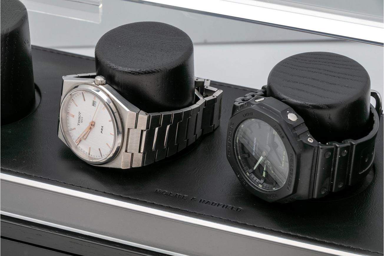 Holme & Hadfield Watch Deck Pro RE-UKC8-ZLQC Black, horloge display voor 4 stuks