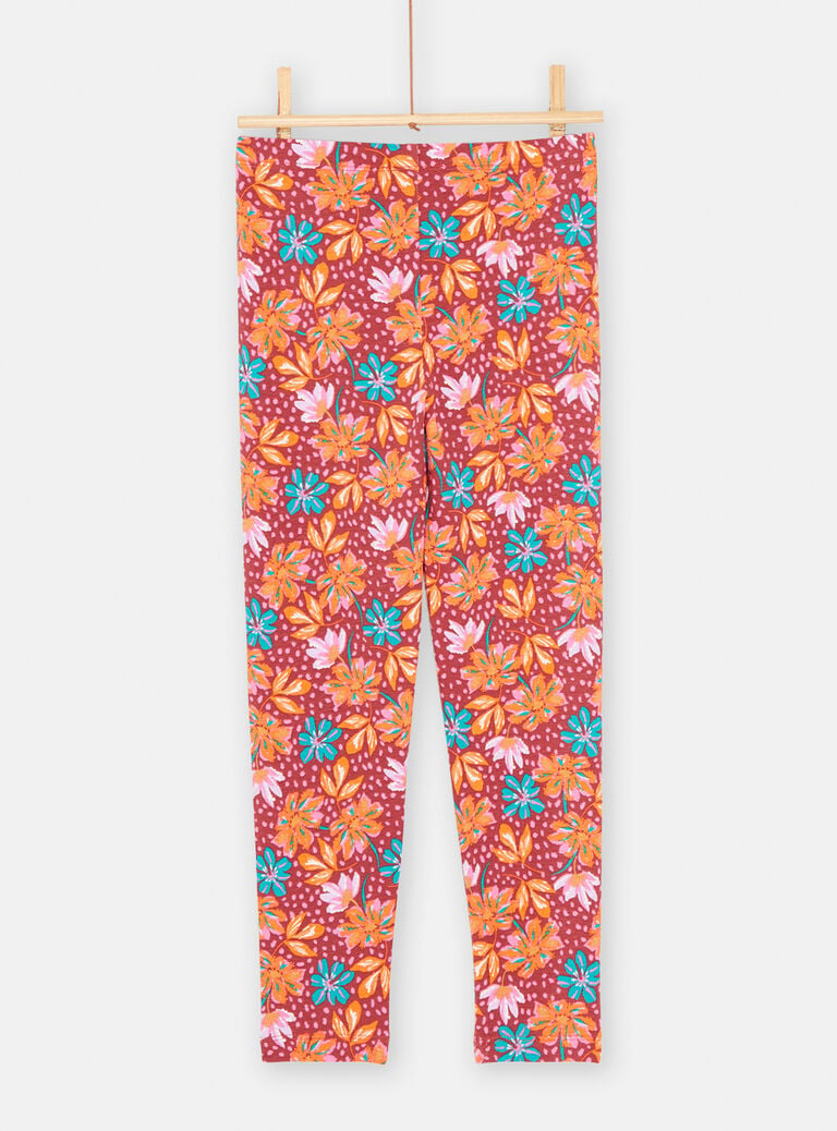 Legging à fleurs colorées pour fille