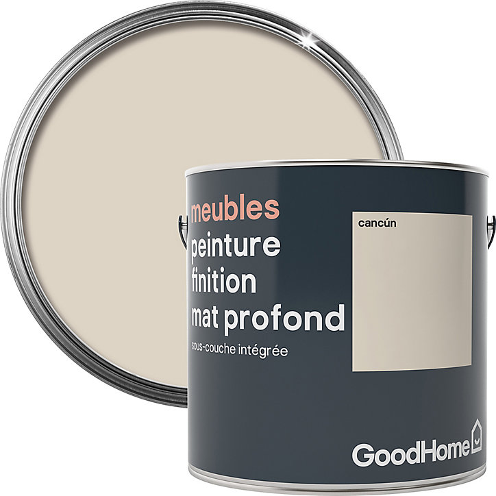 Peinture de rénovation meubles GoodHome beige Cancún mat profond 2L