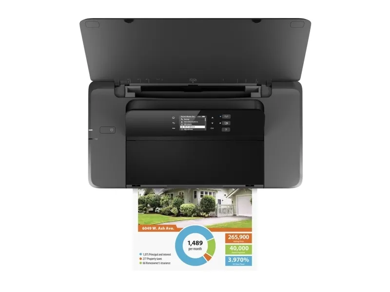 HP Officejet 200 Mobile Printer - Printer - farve - blækprinter - A4/Legal - 1200 x 1200 dpi - op til 20 spm (mono) / op til 19 spm (farve) - kapacitet: 50 ark - USB 2.0, USB vært, Wi-Fi