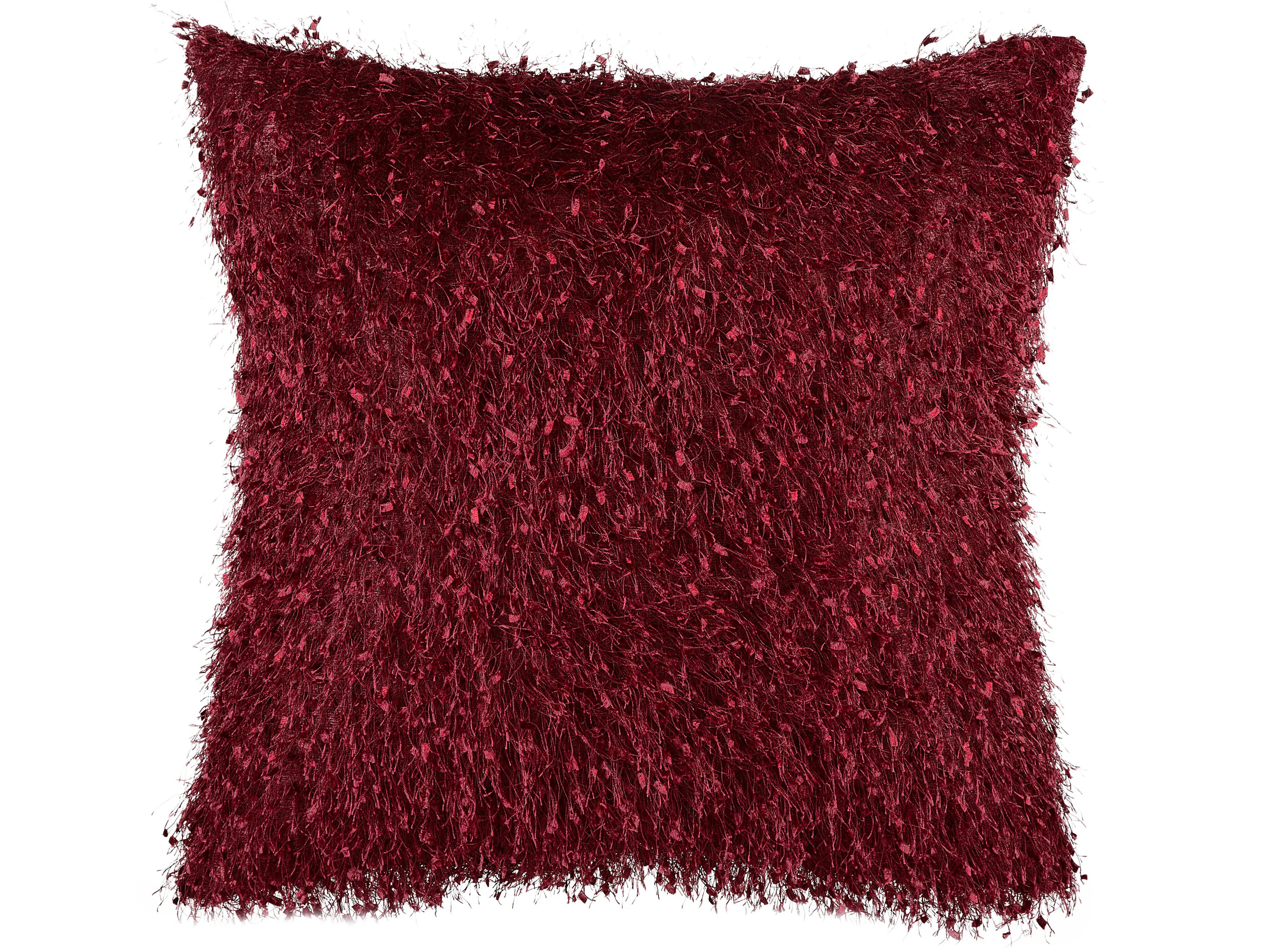 Set van 2 sierkussens HELLEBORE 45 x 45 cm Donkerrood effen