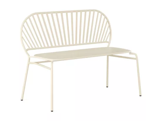 Banc de jardin en métal - Beige - CEDEIRA de MYLIA