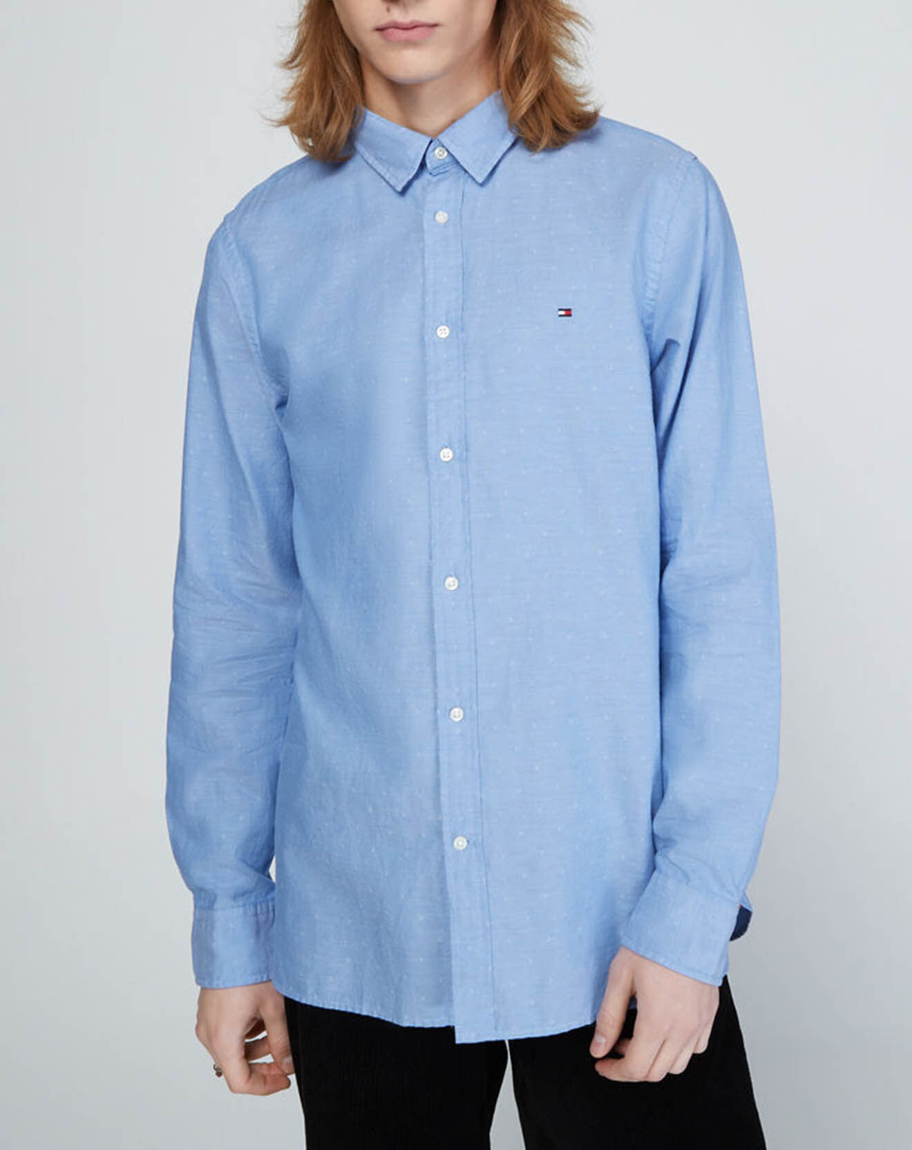 Tommy Hilfiger Chemise slim fit Armure bleu ciel