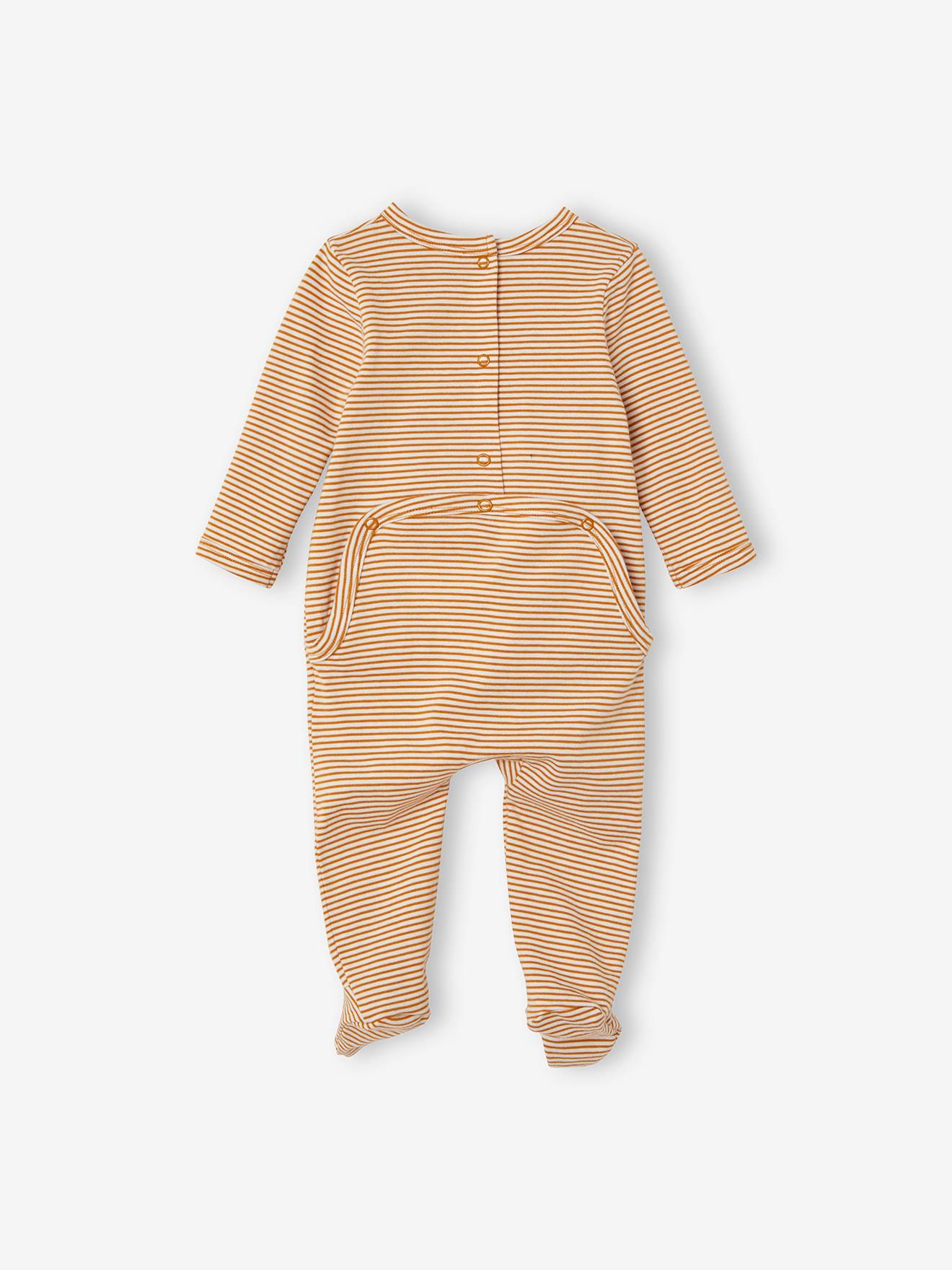 Conjunto de 3 pijamas de algodão para bebê com certificação Oeko-Tex®, branco claro, bicolor/multicolorido.