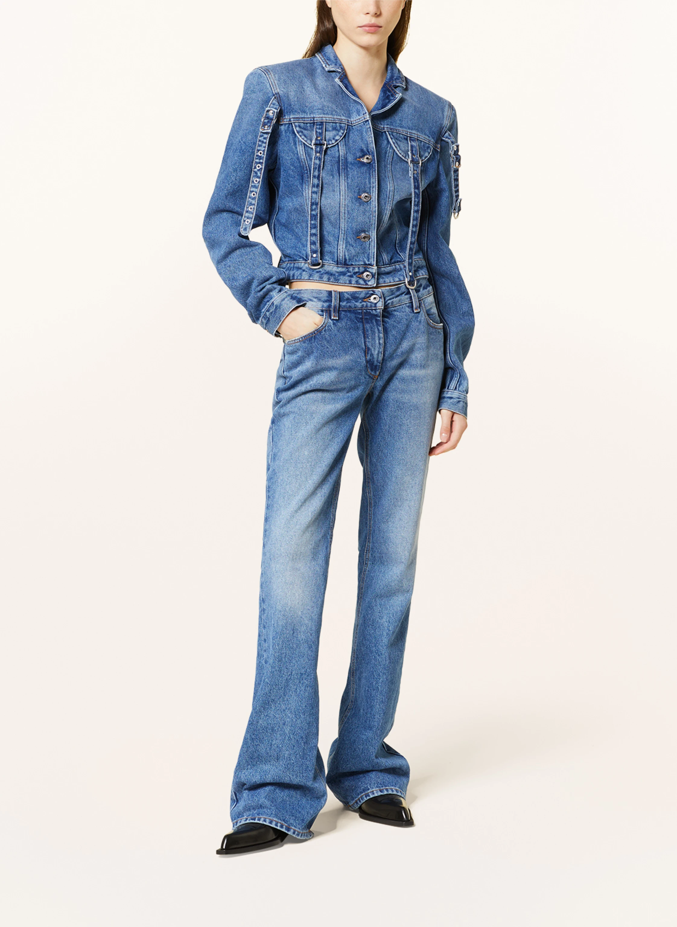 Off-White Cropped-Jeansjacke